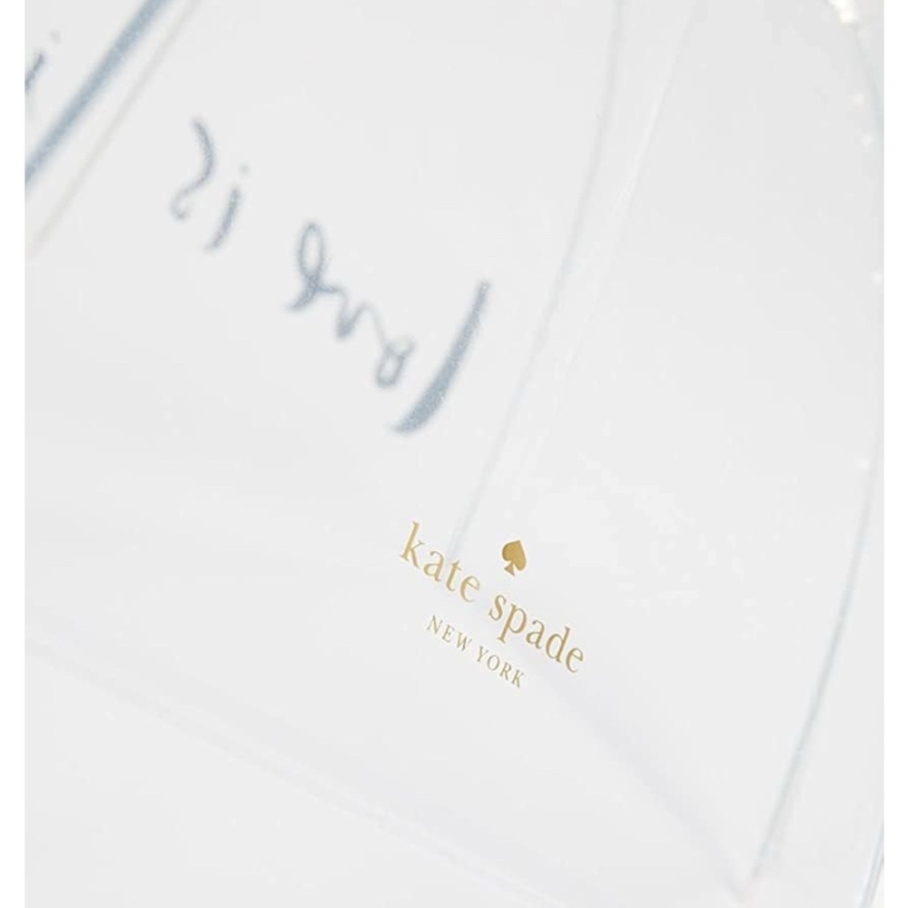 Kate Spade Clear Umbrella with Gold Accents - Picture 3 of 3